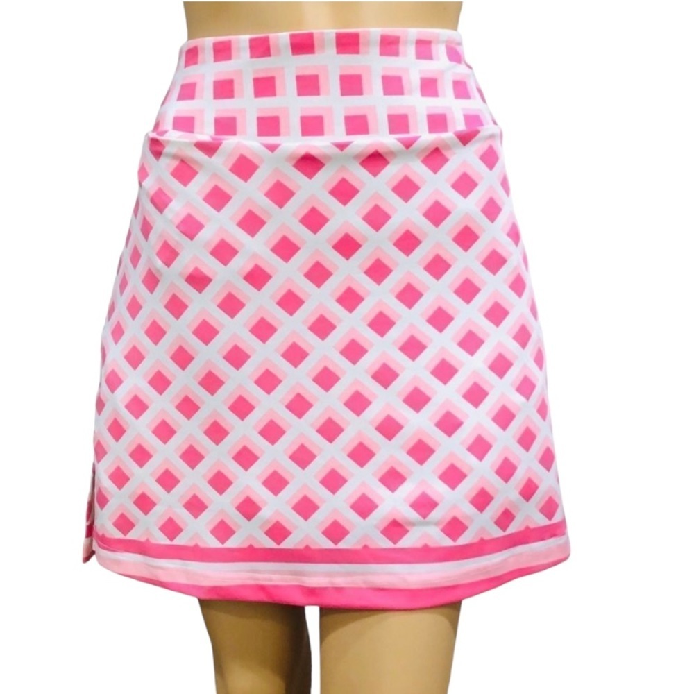 Golftini Pink & White Diamond pattern Golf Skort size XXS